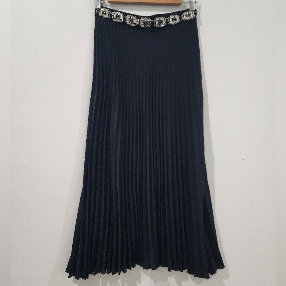 Elisabetta Franchi Crystal Embellished Skirt (SZ 40)
